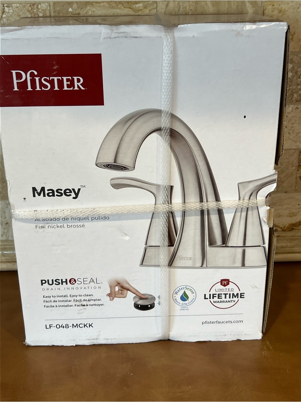 Foster, Masey Brushed Nickel Finish Bathroom Faucet; New